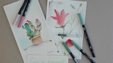 Corso di Acquerello con Tombow Dual Brush Floral